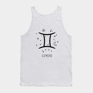 Gemini Celestial Zodiac Sign Symbol Tank Top